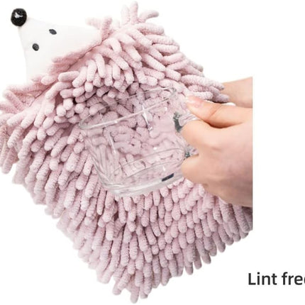 Chenille Hand Towel Set of 3 Quick Drying Super Absorbent with Hanging Loop for Kitchen and Bathroom.