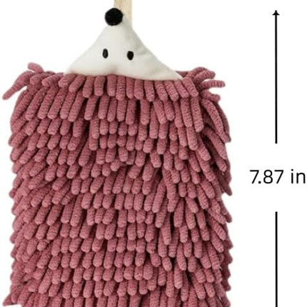 Chenille Hand Towel Set of 3 Quick Drying Super Absorbent with Hanging Loop for Kitchen and Bathroom.