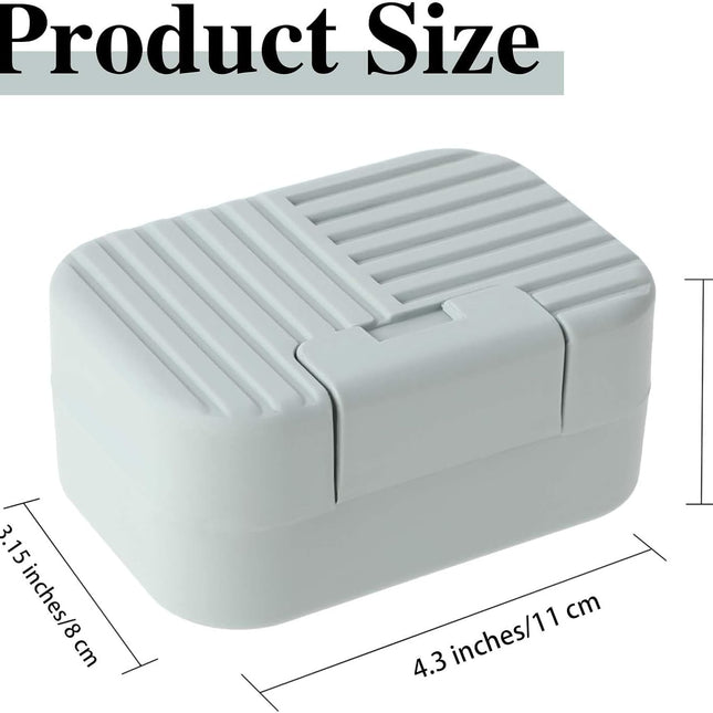 2 Pack Travel Soap Case with Lever - Holder for Soap & Shampoo Bars with Secure 4-Point Closure.