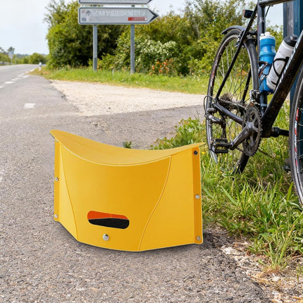 Foldable Step Stool with Handle - Anti-Slip Step for Kids & Adults - Ideal for Kitchen Bathroom Camping - Yellow - Pack of 1.