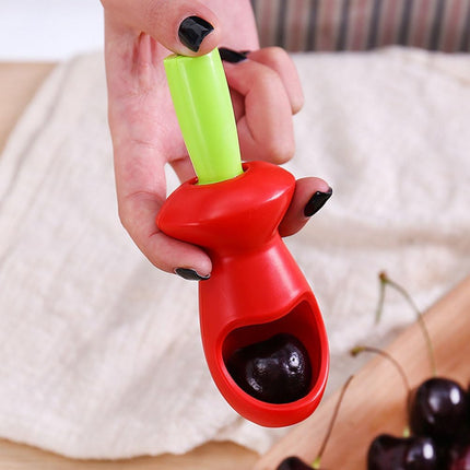 Cherry and Olive Pitter with Splatter Protection for Clean Work - Handy Kitchen Tool.