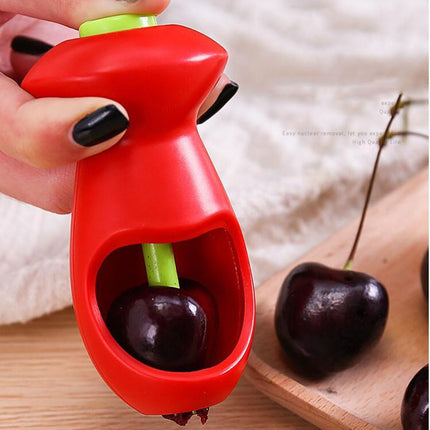 Cherry and Olive Pitter with Splatter Protection for Clean Work - Handy Kitchen Tool.