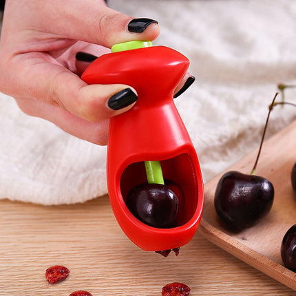 Cherry and Olive Pitter with Splatter Protection for Clean Work - Handy Kitchen Tool.