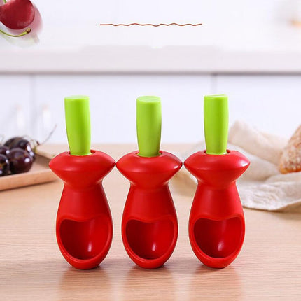 Cherry and Olive Pitter with Splatter Protection for Clean Work - Handy Kitchen Tool.