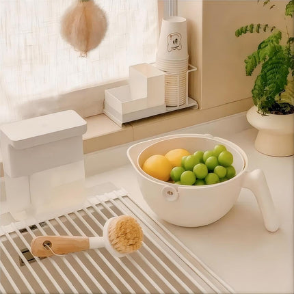 1 Piece White Sink Drain Strainer Food Fruit Vegetable Kitchen Sink Waste Filter.