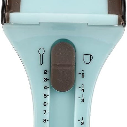 Adjustable 2-Piece Measuring Spoon Set with Scale Plastic Kitchen Tool for Coffee Milk Mask Powder Measurement.