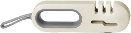 4-in-1 Kitchen Sharpener White Grey for Fruit Knives Steel Knives and Scissors.