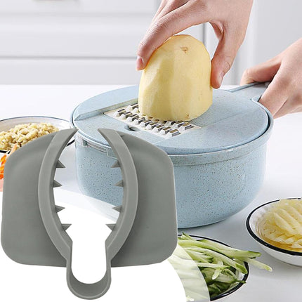 1 Piece Grey Anti-Slip Vegetable Cutter Safety Gloves - Ergonomic Kitchen Protection for Durable Food Preparation.
