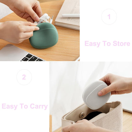 3 Pack Headphone Case Grey Red Green Portable Wireless Cable Storage Organizer for Mobile Phone Accessories.