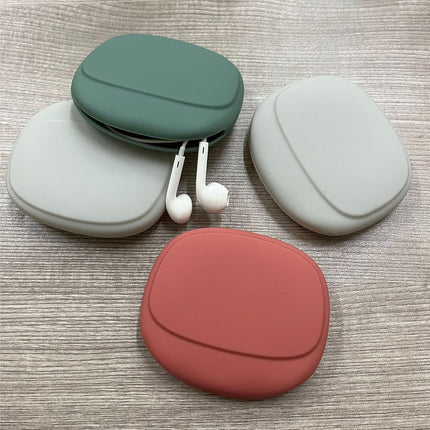 3 Pack Headphone Case Grey Red Green Portable Wireless Cable Storage Organizer for Mobile Phone Accessories.