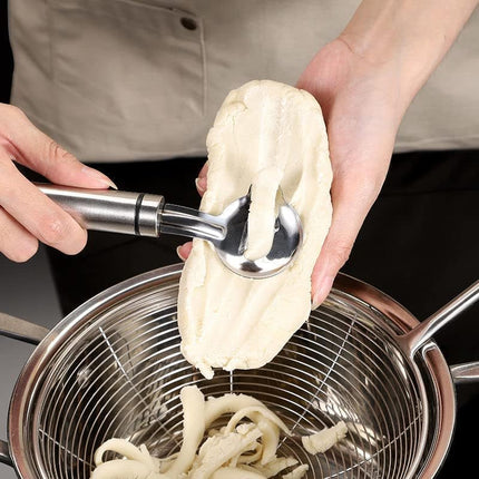 2 Piece Stainless Steel Manual Noodle Cutter Set Essential Kitchen Tool for Home Use.