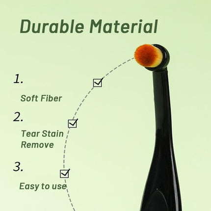 4 Pack Black Pet Tear Stain Remover Brush with Ergonomic Handle and Washable Bristles.