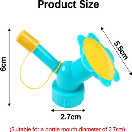 3 Pack Blue Double Nozzles for Spray Bottles - Replacement Sprayer Heads.