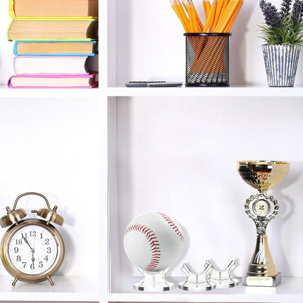 3 Piece Acrylic Ball Display Stand Holder for Baseball Golf Softball Tennis and Other Sports Balls.