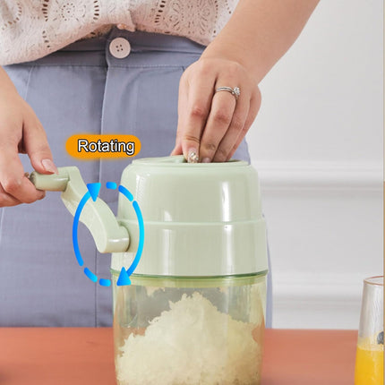 1 Piece Green Manual Multifunctional Slushy Machine Ice Crusher Portable Snow Cone Maker Household Small Ice Breaker for Cafes Restaurants Ice Cream Shops.