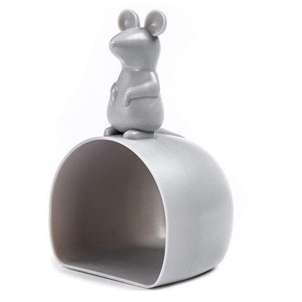 Cartoon Mouse Grey Rice Paddle - Kitchen Tool for Grains.