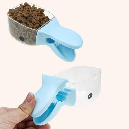 3-Piece Pet Food Scoop Set 2-in-1 Dog Cat Feeding Spoon with Food Bag Sealing Clip.