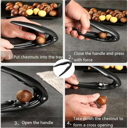 Green Chestnut Peeler Stainless Steel Tool Easy Efficient Quick Hulling Without Damage.