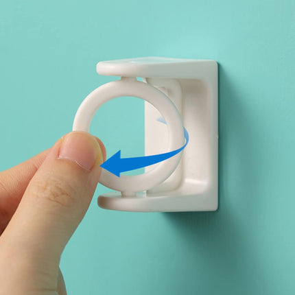 4 Pack White Curtain Rod Brackets with Rotating Function Support Shower Rod Tension Mounting for Home or Hotel.