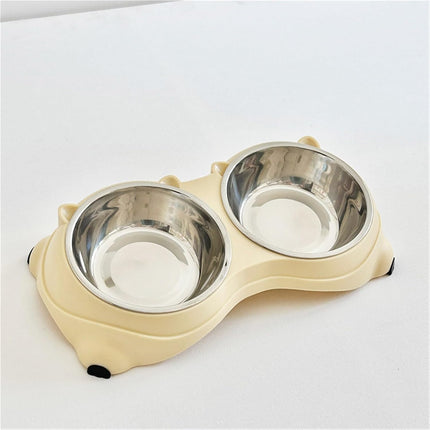 Cat Food Bowl - 1 Piece - Spillproof Pet Bowl - Double Layer Design for Cats.