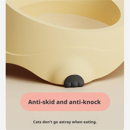 Cat Food Bowl - 1 Piece - Spillproof Pet Bowl - Double Layer Design for Cats.