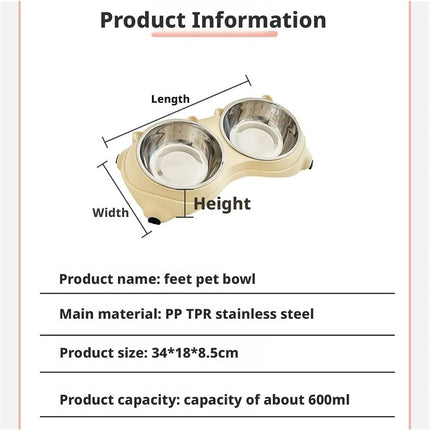 Cat Food Bowl - 1 Piece - Spillproof Pet Bowl - Double Layer Design for Cats.