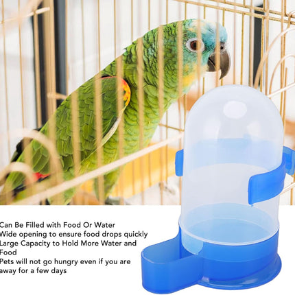 Automatic Hanging Bird Cage Waterer 1 Piece - Plastic Drinker for Quail, Tiger Skin Parrot, Lovebird, Canary and Other Birds.