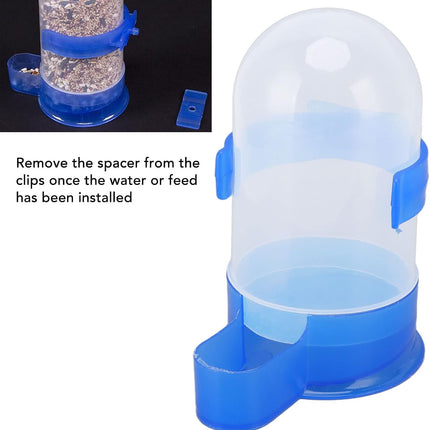 Automatic Hanging Bird Cage Waterer 1 Piece - Plastic Drinker for Quail, Tiger Skin Parrot, Lovebird, Canary and Other Birds.