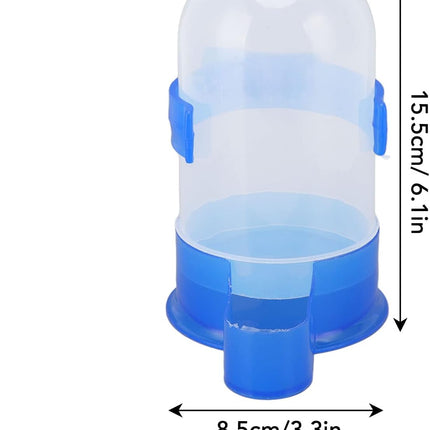Automatic Hanging Bird Cage Waterer 1 Piece - Plastic Drinker for Quail, Tiger Skin Parrot, Lovebird, Canary and Other Birds.