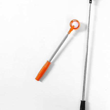 Orange Retractable Golf Ball Retriever Stainless Steel Water Golf Picker.