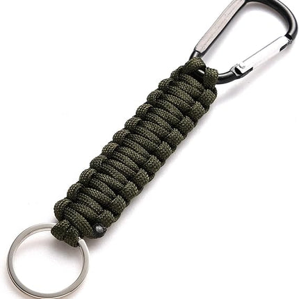 5 Pack Karabiner Keychains with Woven Lanyard Musket Hook for Outdoor Camping Hiking Backpacks.