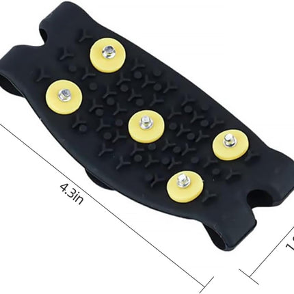 Anti-Slip Five-Claw Ice Grips for Shoes - Provides Grip for Walking Hiking Snow and Ice Adventures.