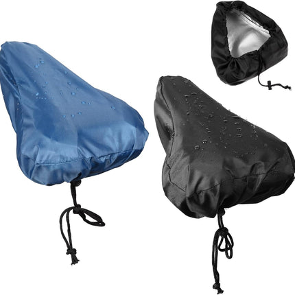 2 Pack Bicycle Saddle Bags Black and Hidden Blue Waterproof Rainproof Material Universal Bike Seat Cover Accessories for Men Women.