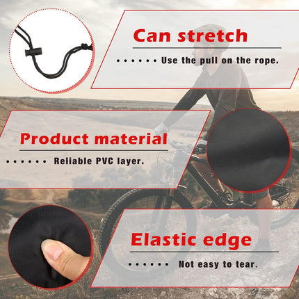 2 Pack Bicycle Saddle Bags Black and Hidden Blue Waterproof Rainproof Material Universal Bike Seat Cover Accessories for Men Women.
