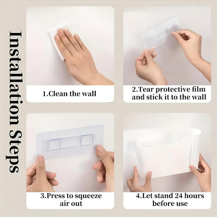Multifunctional Wall-Mounted Storage Rack Set No Drilling Required Trash Bag Holder Bathroom Dispenser.