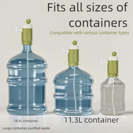 Manual Pneumatic Water Pump Green with Food-Grade Silicone Hose Suitable for Large Capacity Containers.