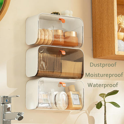 White Storage Box with Lid for Cotton Swabs Cotton Pads Toothpicks Household Organizer.