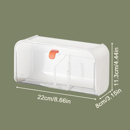 White Storage Box with Lid for Cotton Swabs Cotton Pads Toothpicks Household Organizer.
