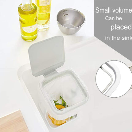White Kitchen Bedroom Trash Can Rack - 1 Piece Waste Bin Holder for Home Kitchen Use.