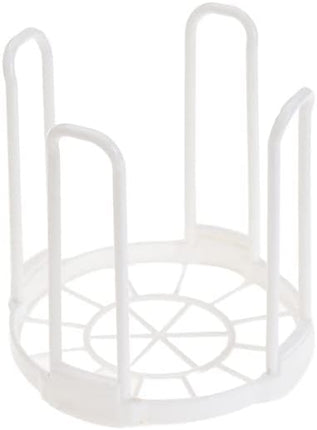 White Plastic Dish Drainer Rack for Kitchen Storage and Drying Tableware.