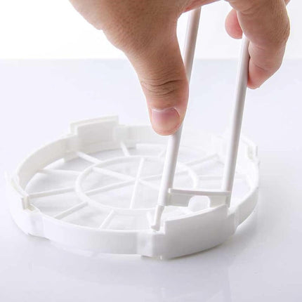 White Plastic Dish Drainer Rack for Kitchen Storage and Drying Tableware.