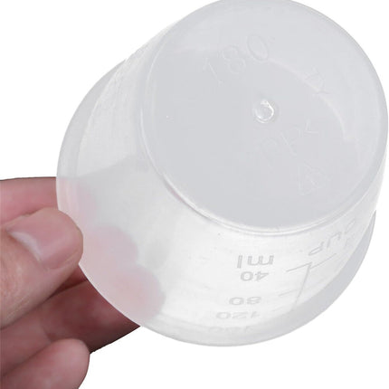 2 Pack Transparent 3/4 Cup Double Rimmed Pet Food Measuring Cups for Dog Food and Rice.