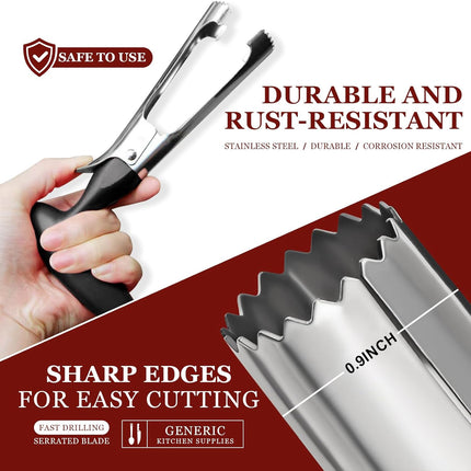 1 Piece Black Stainless Steel Fruit and Vegetable Corer Easy to Press Quick Core Removal Anti-Slip Handle Dishwasher Safe.