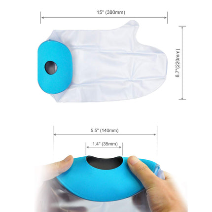 Reusable Waterproof Arm Cast Cover for Adults & Kids - 100% Watertight Protection for Plaster, Bandages or Wounds - 1 Piece.