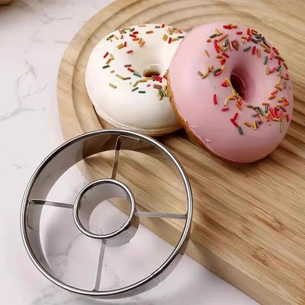 2 Pack 3.86 Inch Stainless Steel Donut Molds Professional Baking Tools for Perfect Donuts Bagels Cookies and More.