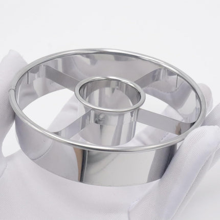 2 Pack 3.86 Inch Stainless Steel Donut Molds Professional Baking Tools for Perfect Donuts Bagels Cookies and More.