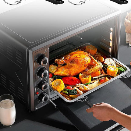 2-Piece Air Fryer Oven Baking Tray Puller Set - Oven Rack Puller Clip Handle Accessory for Air Fryers and Ovens.