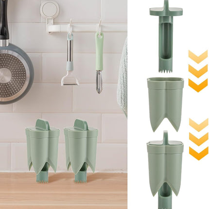 2-in-1 Green Capsicum Slicer and Seed Remover Tool - Fast Vegetable Seed Extractor Kitchen Gadget for Paprika.