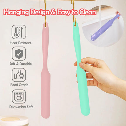 4 Piece Silicone Scraper Set 24cm Flexible Spatulas for Mixing Spreading Jars Bottles.
