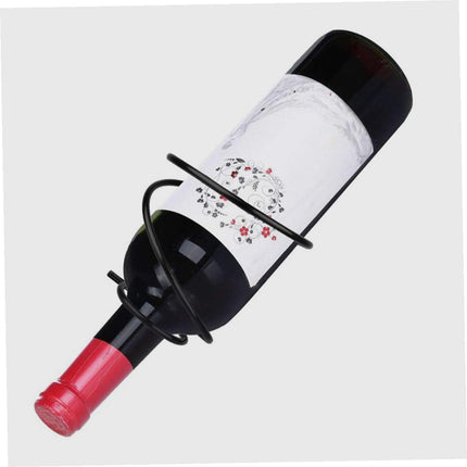 2-Pack Mini Wine Rack Countertop Display Stand for 1 Bottle Space-Saving Iron Storage Holder for Home Kitchens Bars.
